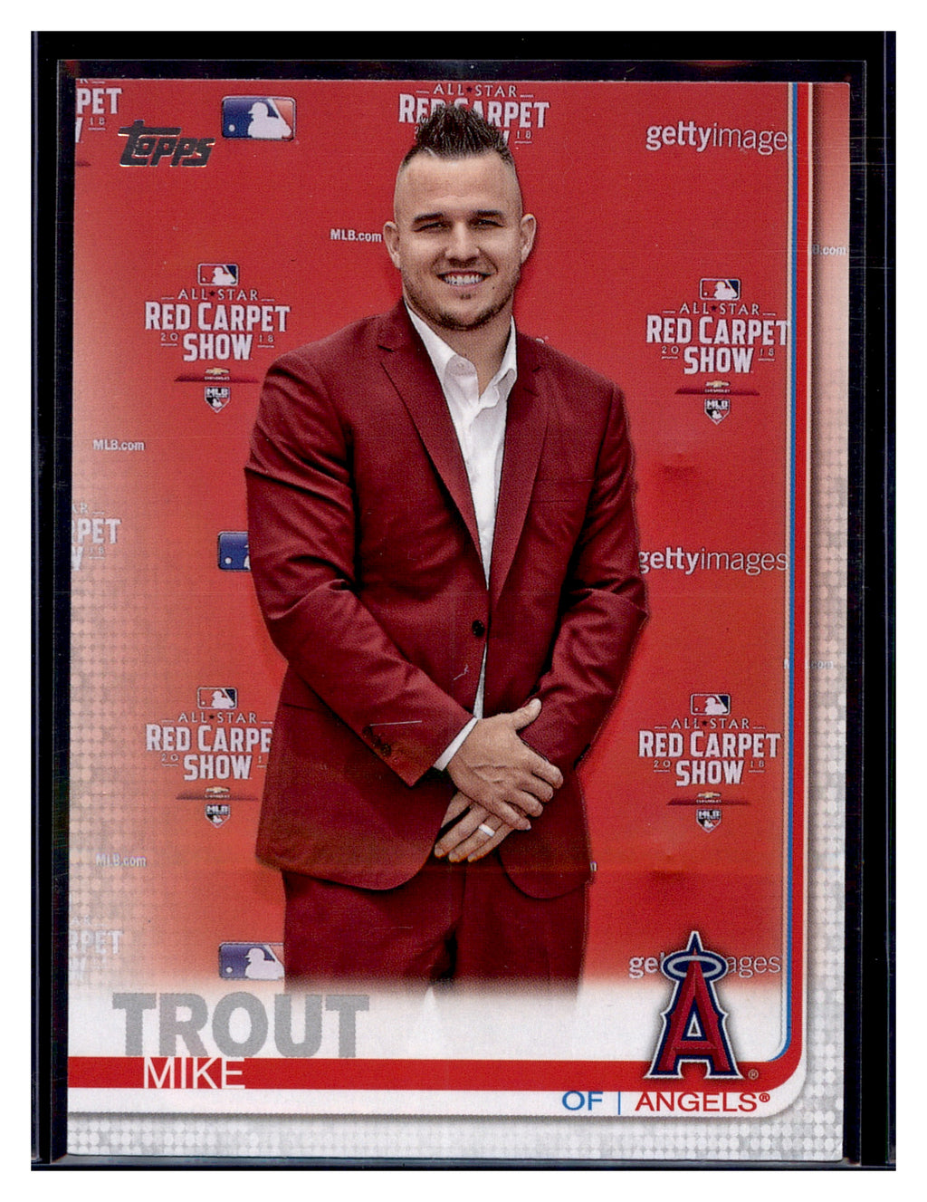 2019 Topps #100b Mike Trout : Wearing suit