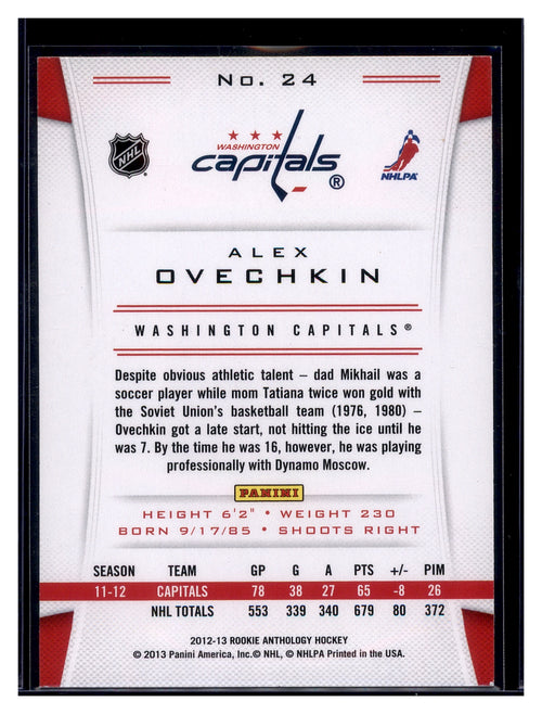 2012-13 Panini Rookie Anthology #24 Alex Ovechkin