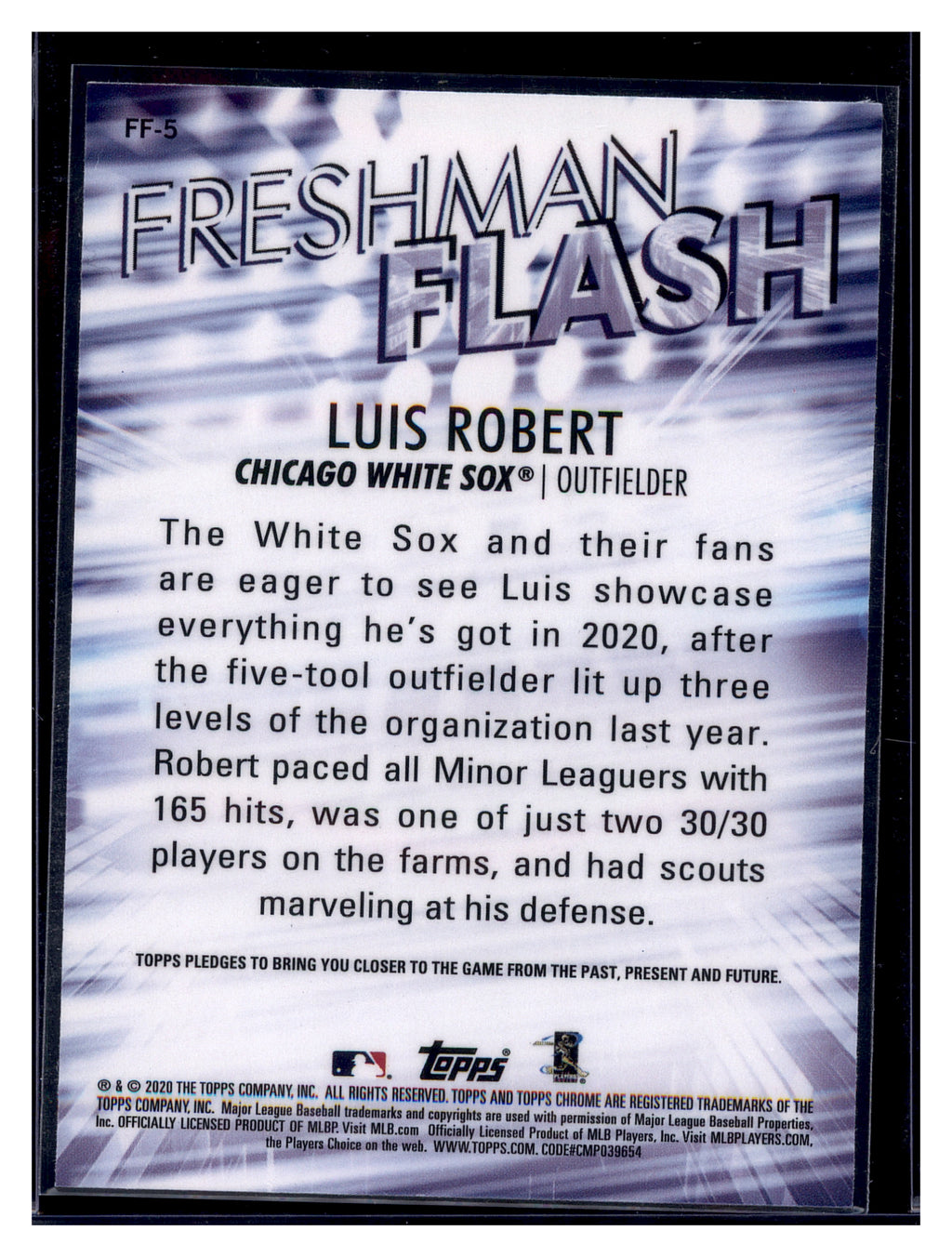 2020 Topps Chrome #FF-5 Luis Robert Freshman Flash