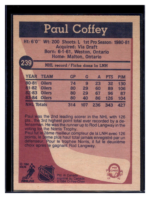 1984-85 Topps #50 Paul Coffey