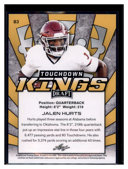 2020 Leaf Draft #83 Jalen Hurts