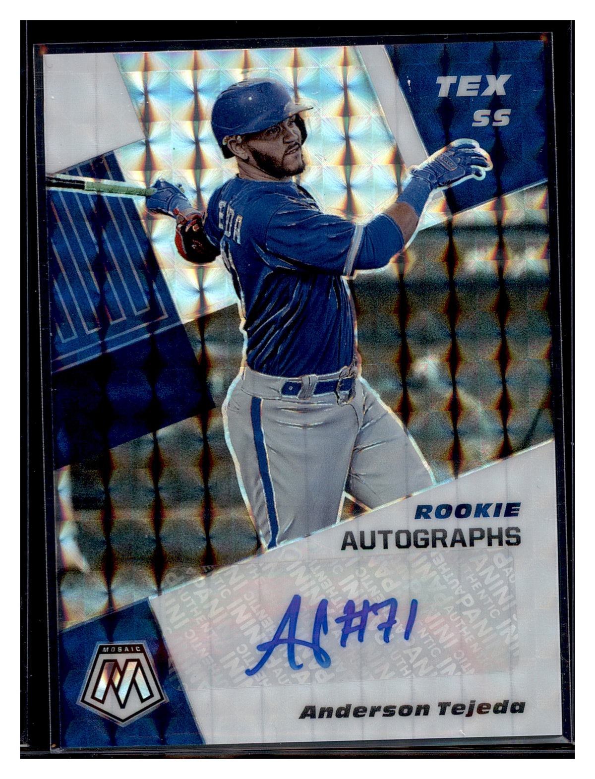 2021 Panini Mosaic #RAM-AT Anderson Tejeda Rookie Autographs Mosaic