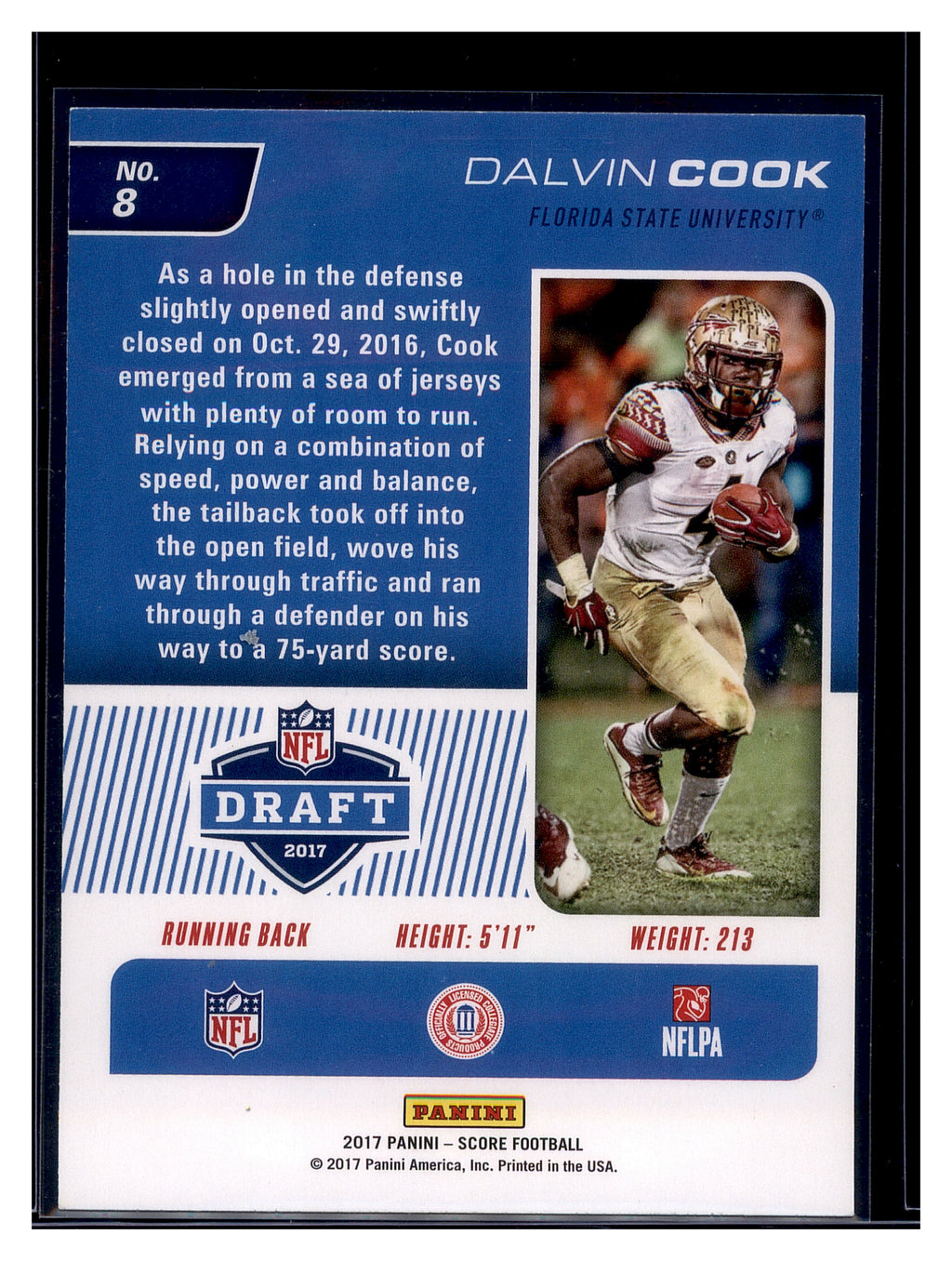 2017 Score #8 Dalvin Cook NFL Draft
