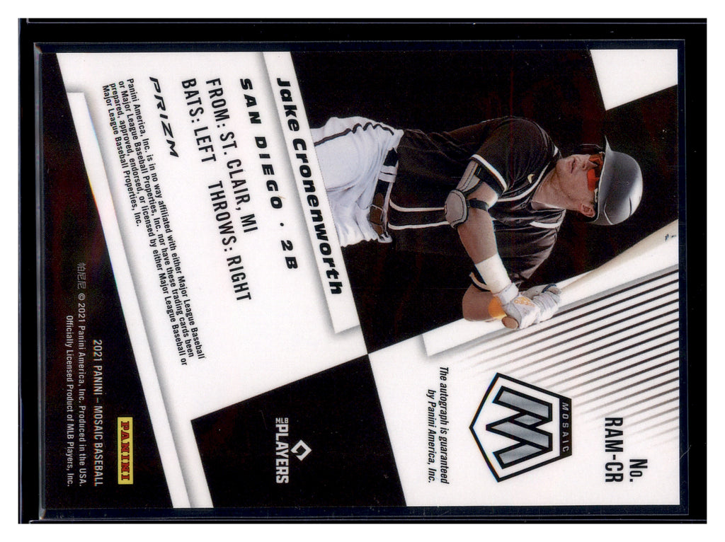 2021 Panini Mosaic #RAM-CR Jake Cronenworth Rookie Autographs Mosaic