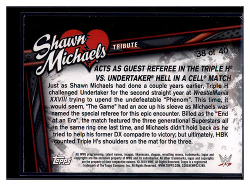2018 Topps WWE Then Now Forever #38 Acts as Guest Referee
