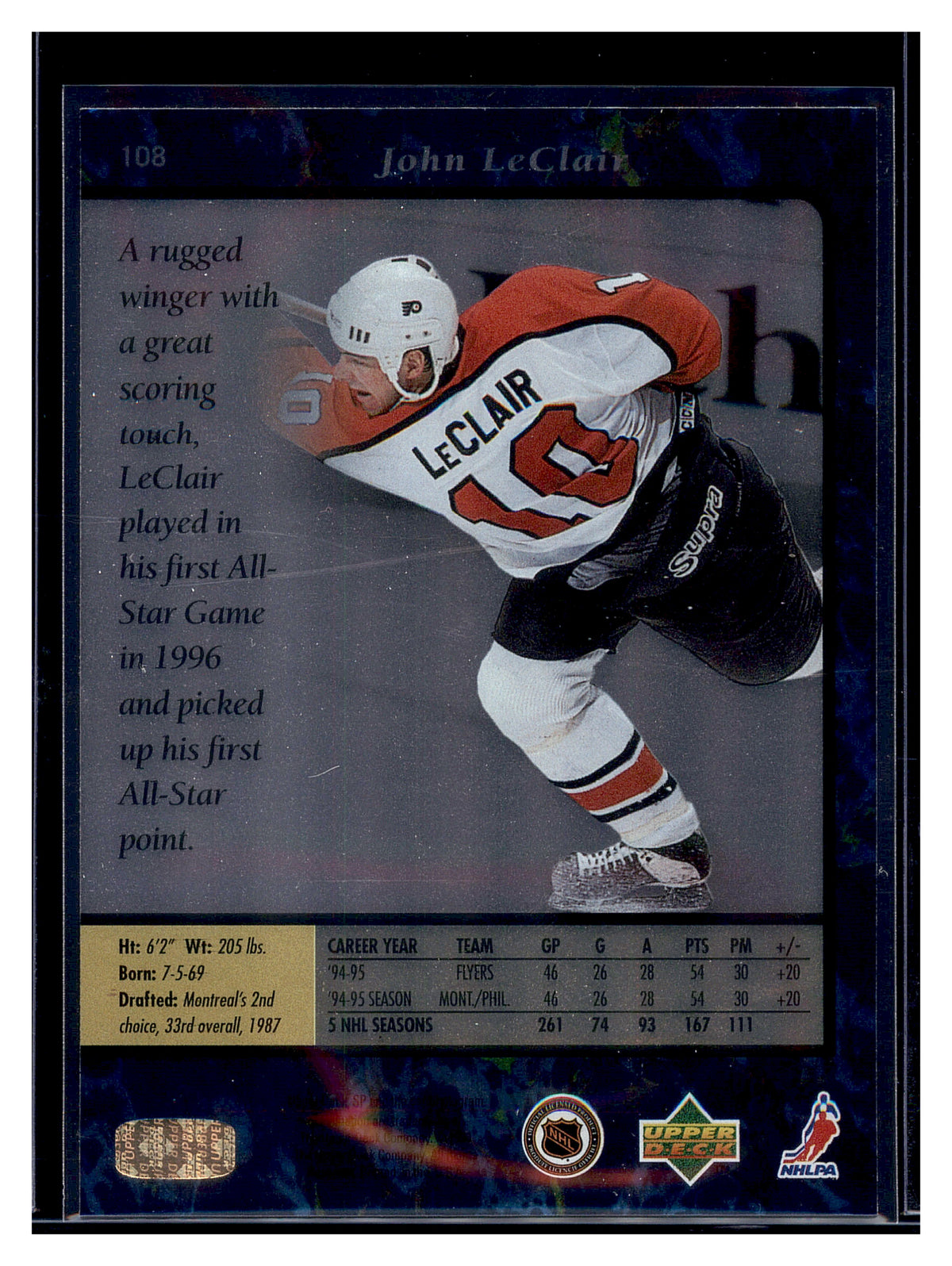1995-96 SP #108 John LeClair