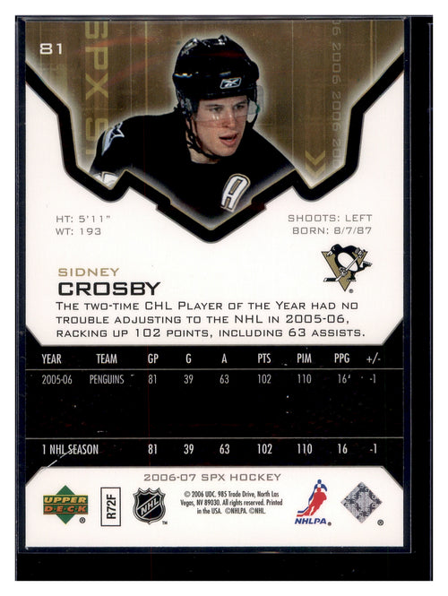 2006-07 SPx #81 Sidney Crosby