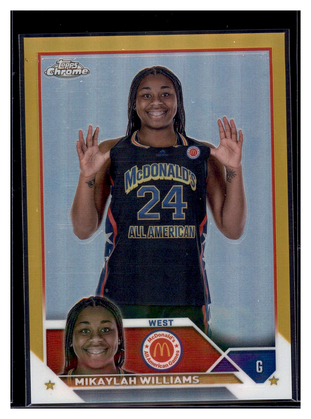 2023 Topps Chrome McDonald's #95 Mikaylah Williams Gold Refractor #/50