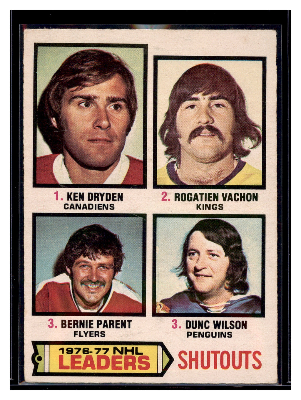1977-78 Topps #8 1976-77 NHL Leaders Shutouts