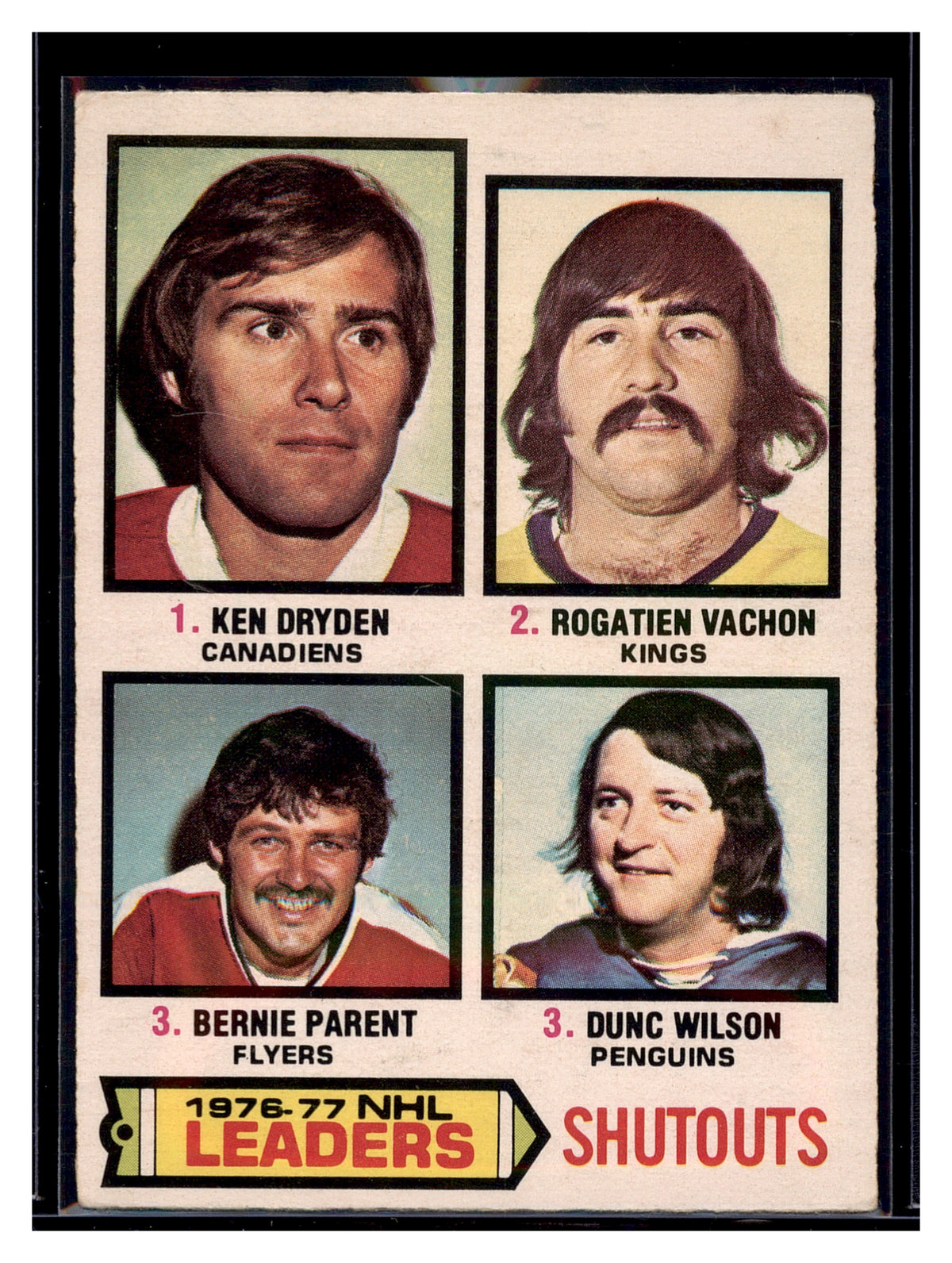 1977-78 Topps #8 1976-77 NHL Leaders Shutouts
