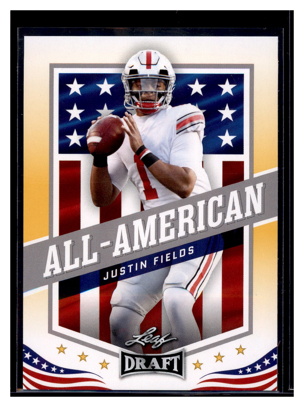 2021 Leaf Draft #49 Justin Fields Gold