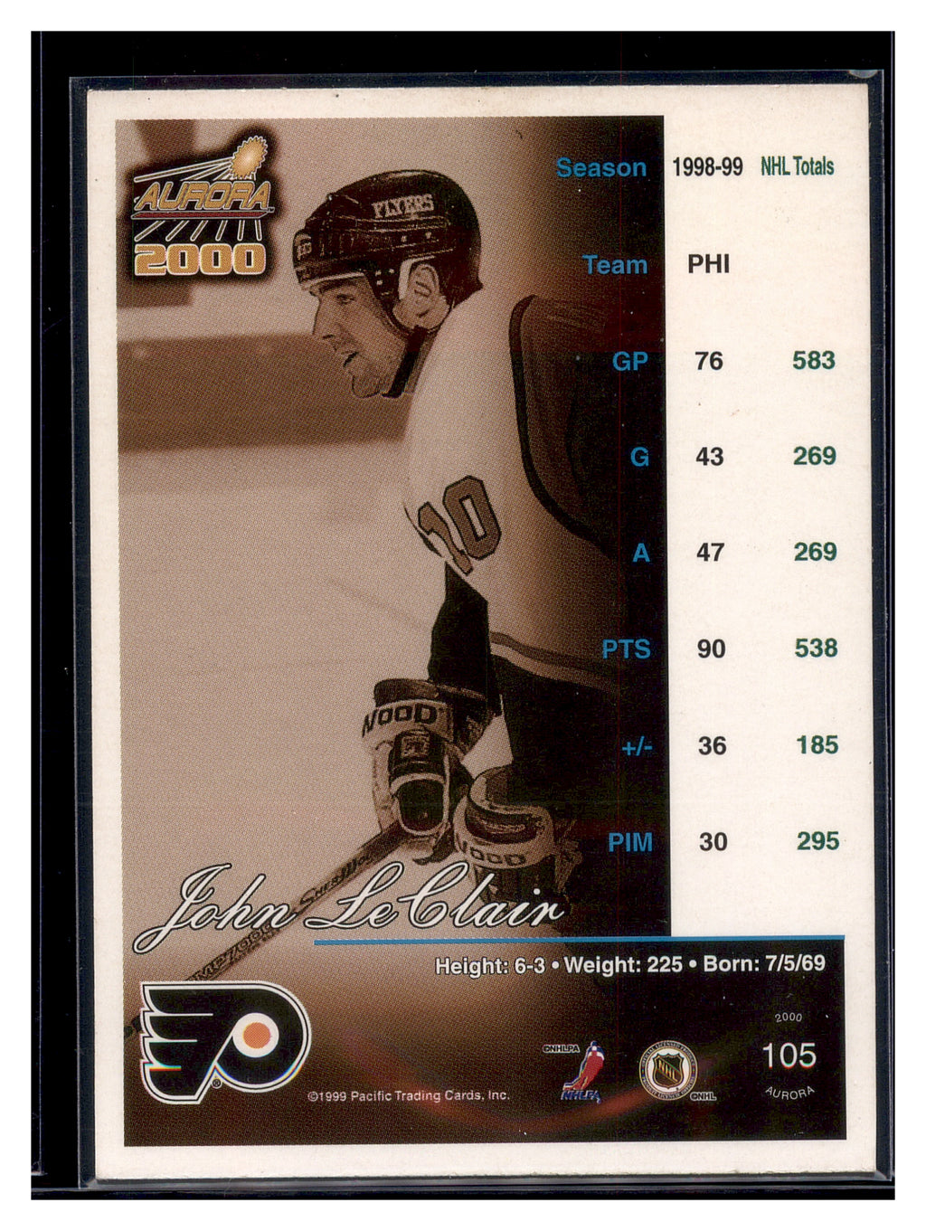1999-00 Pacific Aurora #105 John LeClair