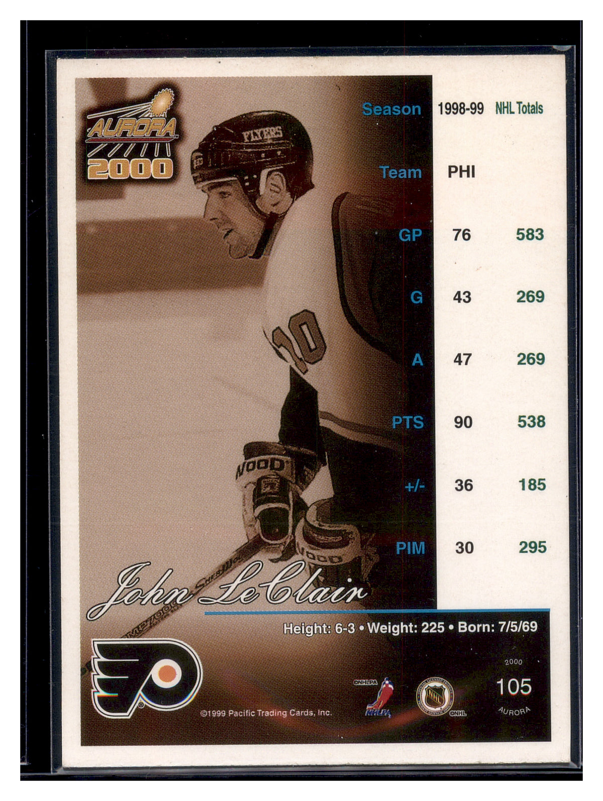 1999-00 Pacific Aurora #105 John LeClair