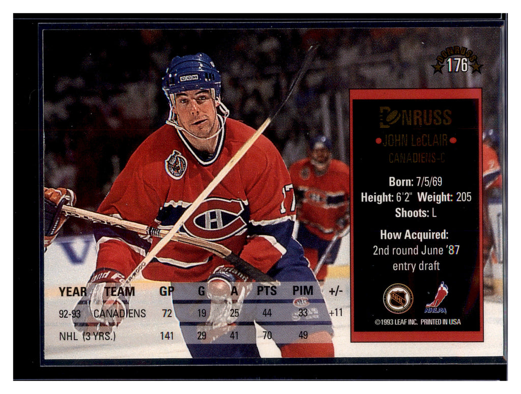 1993-94 Donruss #176 John LeClair