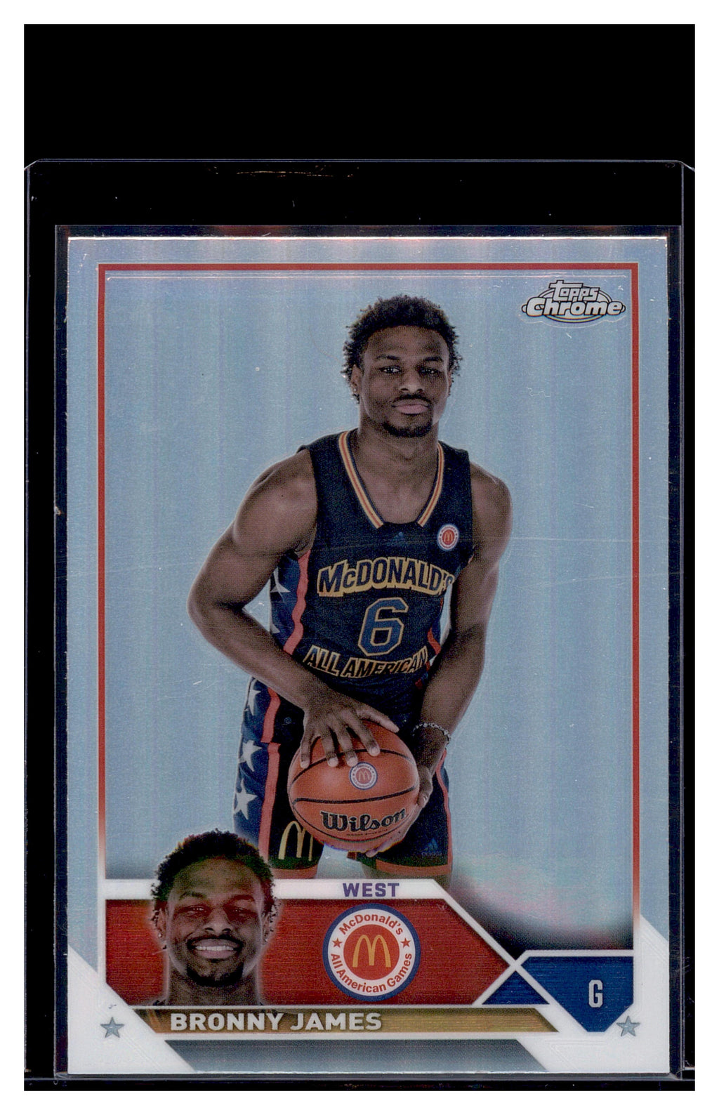 2023 Topps Chrome McDonald's All American #68 Bronny James Refractor