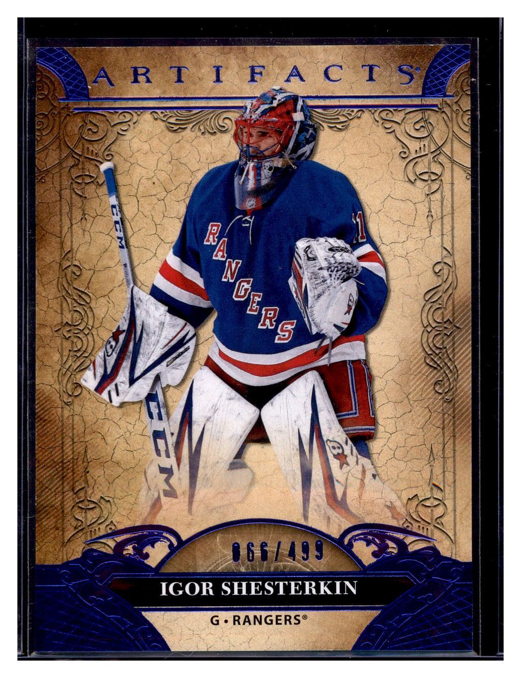 2020-21 Upper Deck Artifacts #98 Igor Shesterkin Blue Sapphire #/499