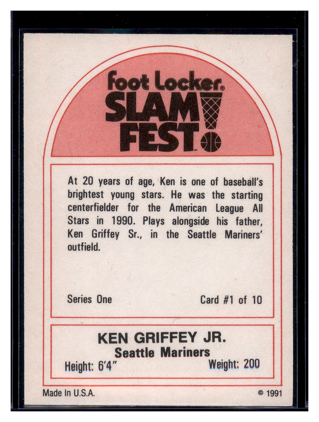 1991 Foot Locker Slam Fest #1 Ken Griffey Jr.