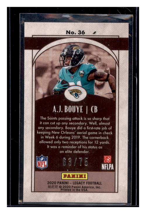 2020 Panini Legacy #36 A.J. Bouye Premium Edition Mini Ruby #/75