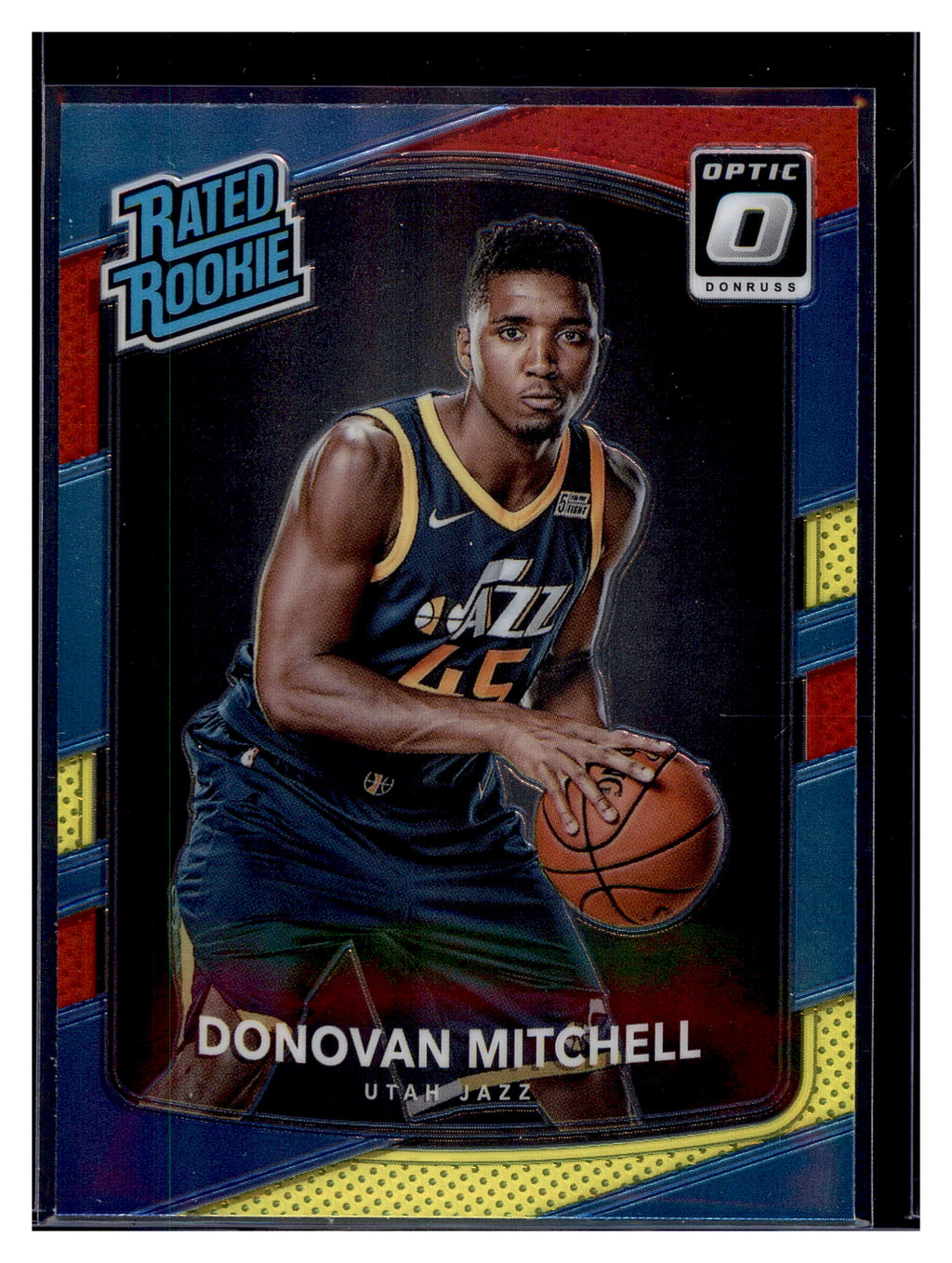 2017-18 Donruss Optic #188 Donovan Mitchell Red and Yellow