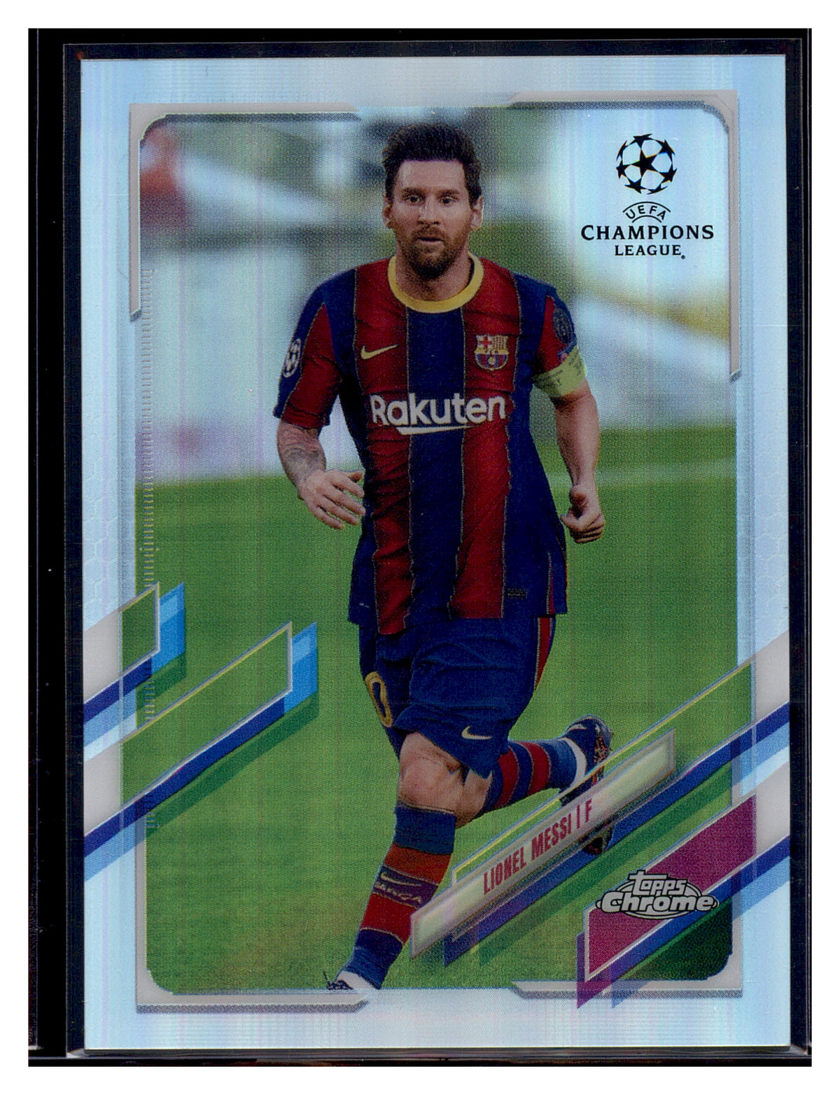 2020-21 Topps Chrome UEFA Champions League #1 Lionel Messi Refractor