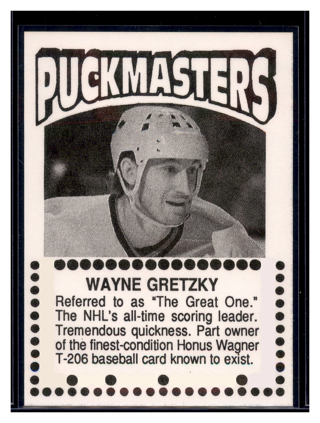 1991 Puckmasters (unlicensed) #NNO Wayne Gretzky