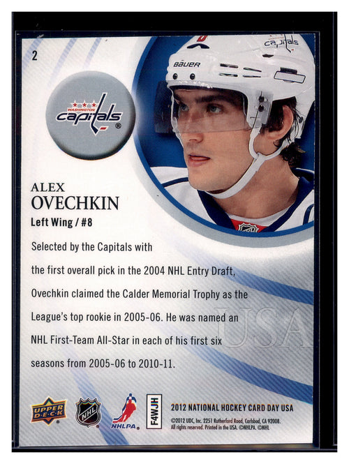 2012 Upper Deck National Hockey Card Day USA #2 Alex Ovechkin