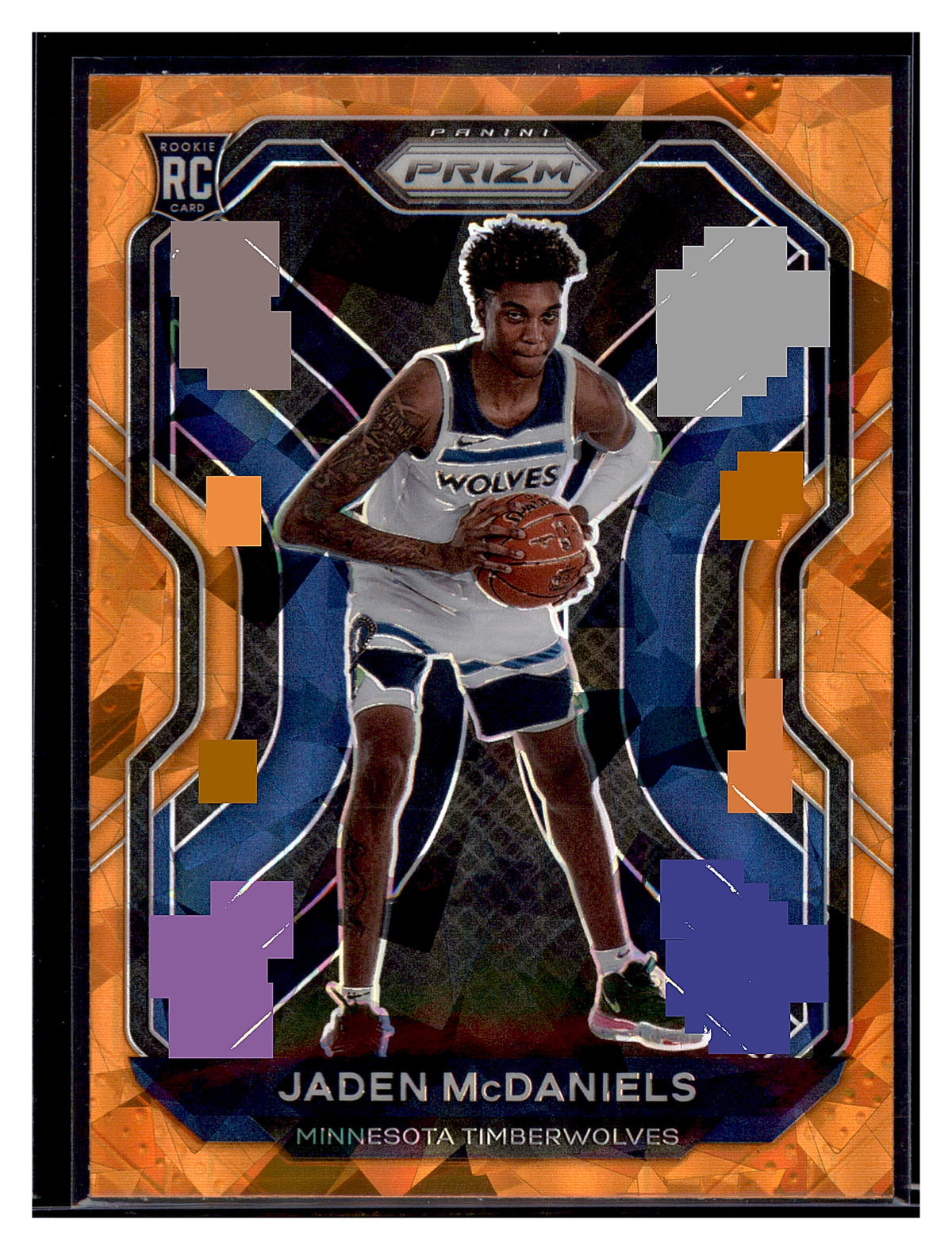 2020-21 Panini Prizm #277 Jaden McDaniels Orange Ice