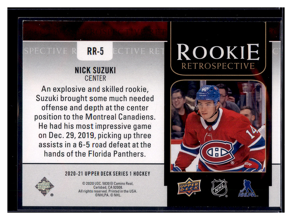 2020-21 Upper Deck #RR-5 Nick Suzuki Rookie Retrospective