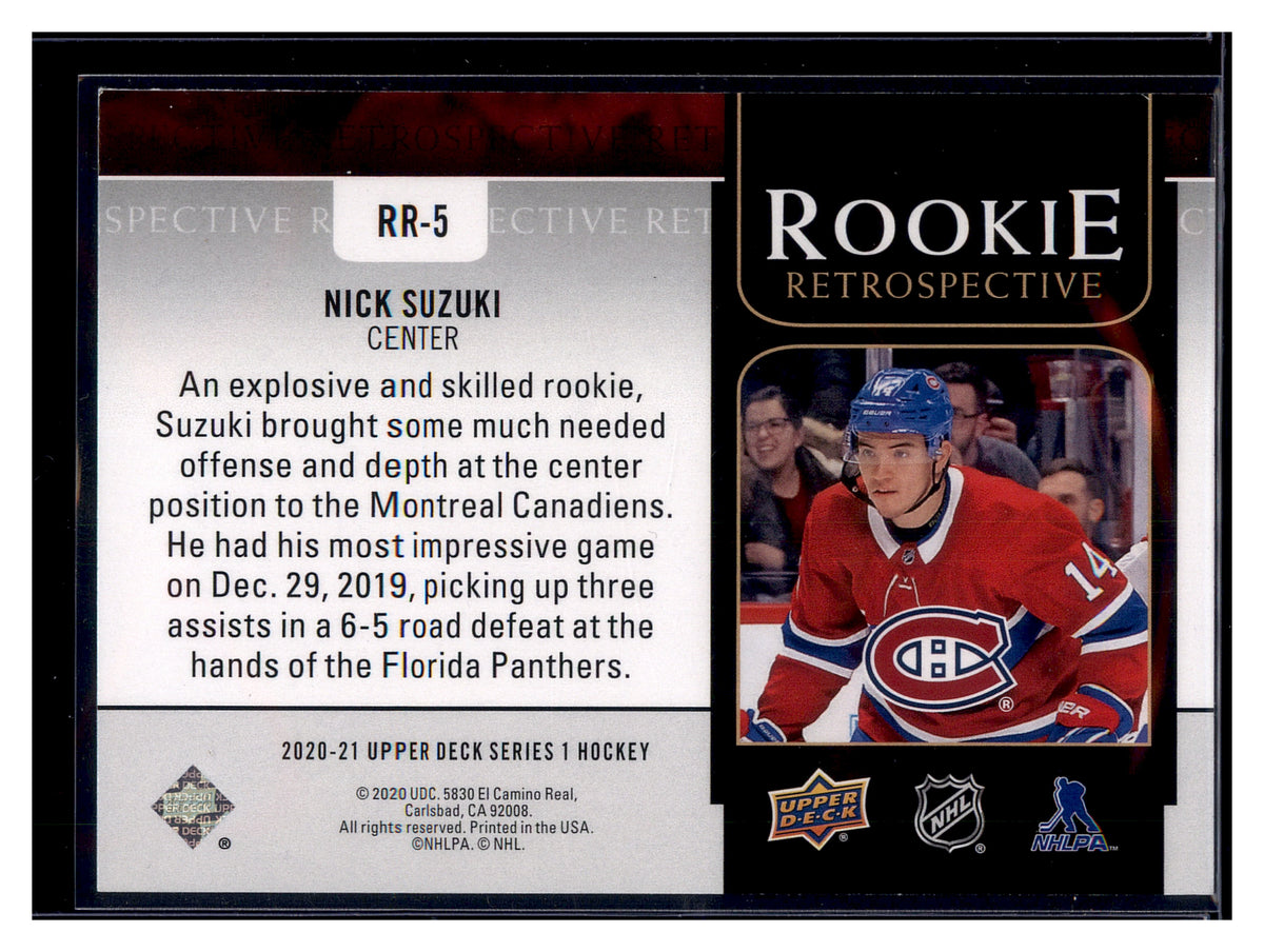 2020-21 Upper Deck #RR-5 Nick Suzuki Rookie Retrospective