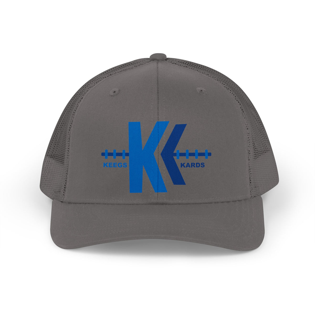 Keegs Kards Trucker Hat — Retro 'KK' Keegs Kards Logo Mesh Cap